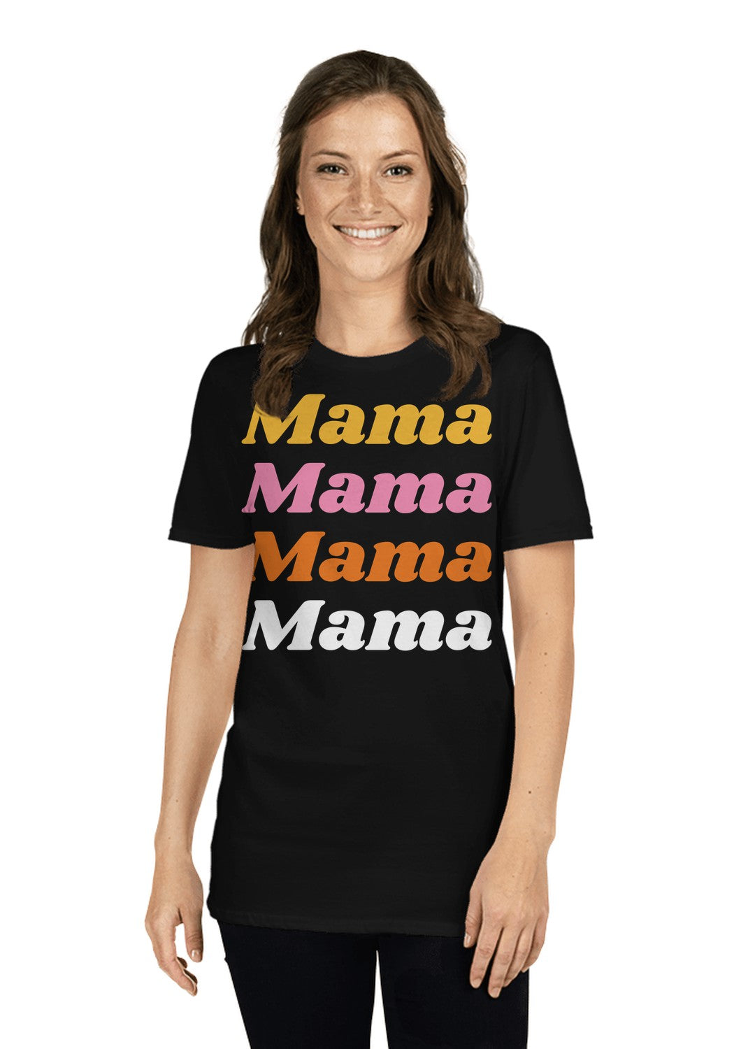 Mama Retro t-shirt in Black