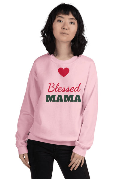 Blessed Mama sweatshirt in Light Pink