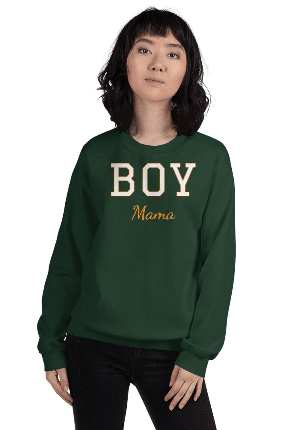 Boy Mama sweatshirt in Forest Green