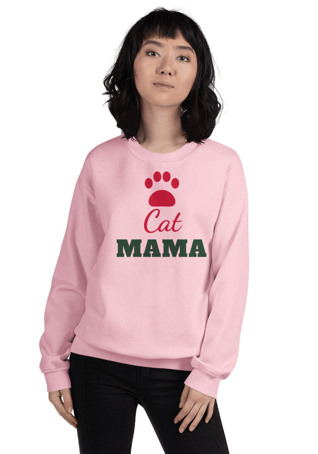Cat Mama sweatshirt in Light Pink