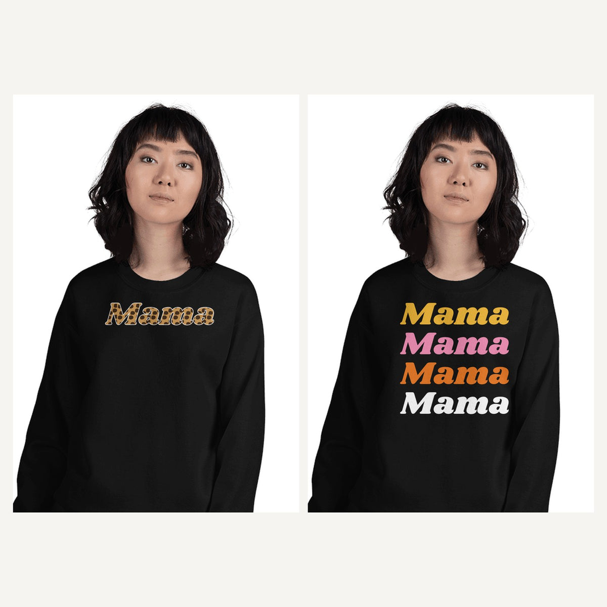 Mama Sweatshirts in Black, matching set