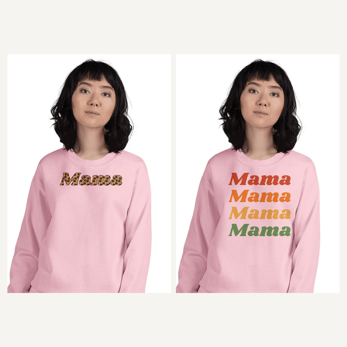Mama Sweatshirts in Light Pink, matching set