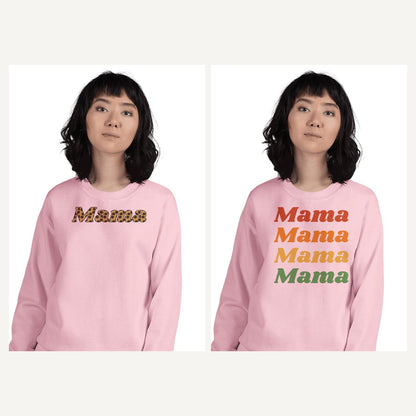 Mama Sweatshirts in Light Pink, matching set