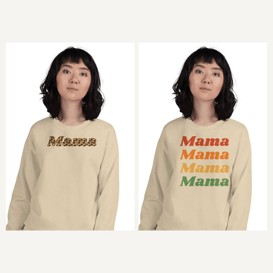 Mama Sweatshirts in Sand, matching set