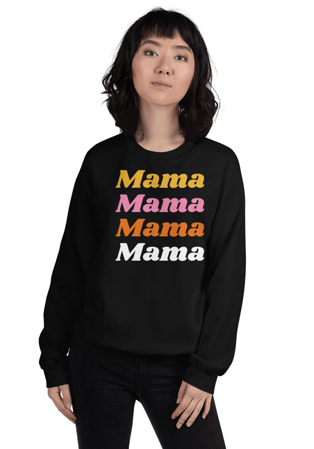 Mama Retro sweatshirt in Black