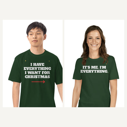 Matching Couples Christmas Shirts in Forest, matching set
