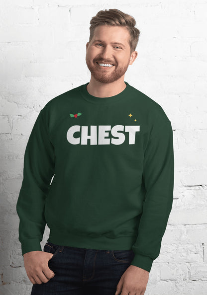 Chest sweatshirt in Forest Green