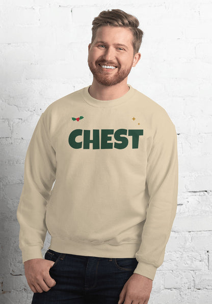 Chest sweatshirt in Sand