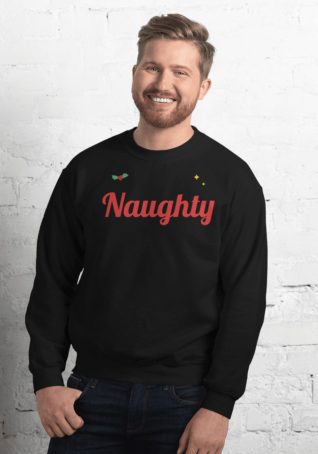 Naughty sweatshirt in Black