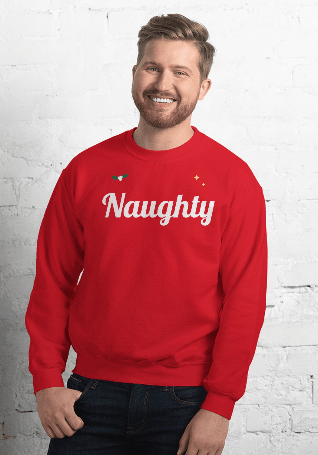 Naughty sweatshirt in Red