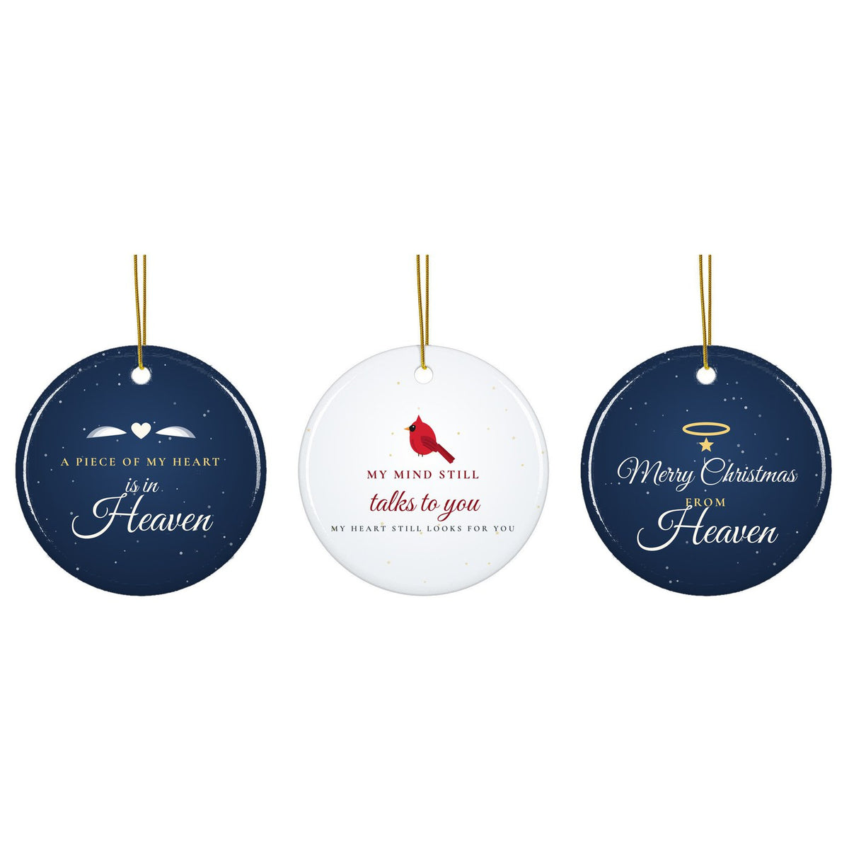 Memorial Christmas ornament: all designs