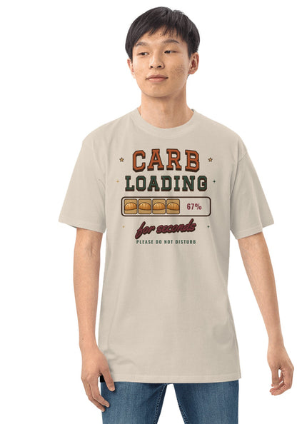 Carb Loading for Seconds t-shirt in Heather Dust