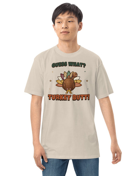 Guess What Turkey Butt t-shirt in Heather Dust