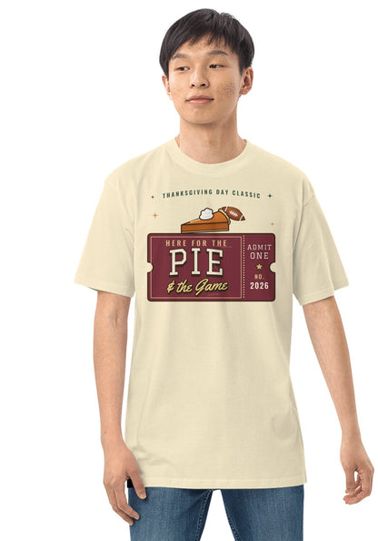 Here for the Pie and the Game t-shirt in Natural