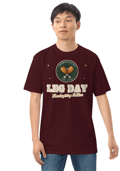 Thanksgiving Leg Day t-shirt in Maroon