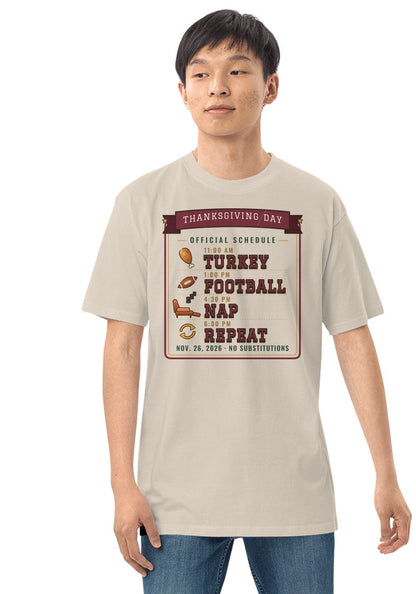 Turkey Football Nap Repeat t-shirt in Heather Dust