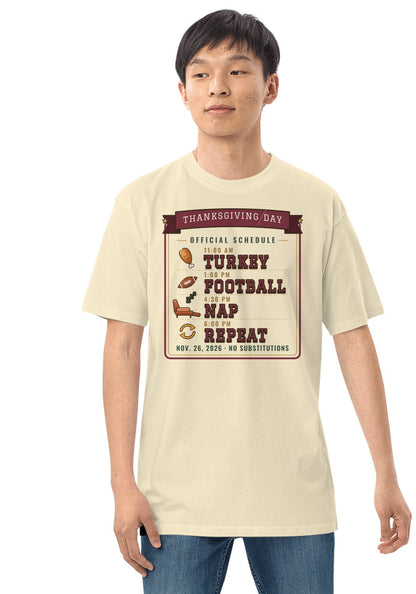 Turkey Football Nap Repeat t-shirt in Natural