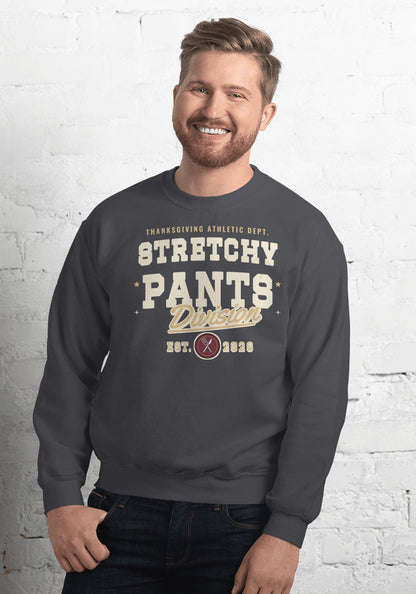 Stretchy Pants Division sweatshirt in Dark Heather