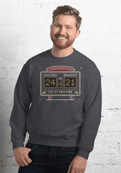 Stuffing vs Mashed Scoreboard sweatshirt in Dark Heather