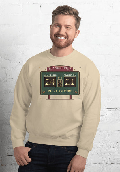 Stuffing vs Mashed Scoreboard sweatshirt in Sand
