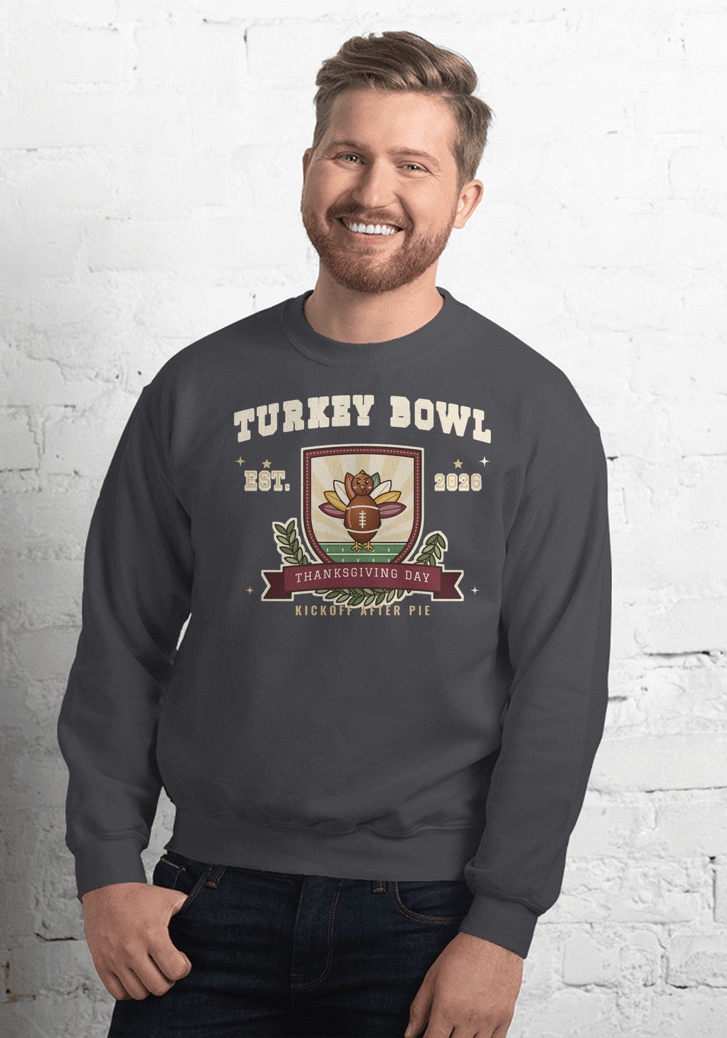 Turkey Bowl 2026 sweatshirt in Dark Heather