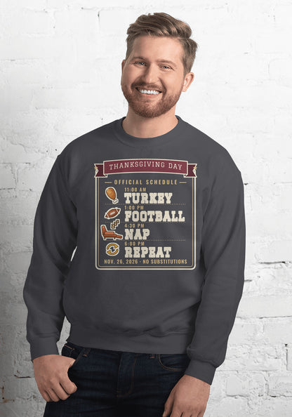 Turkey Football Nap Repeat sweatshirt in Dark Heather