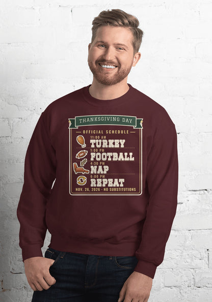 Turkey Football Nap Repeat sweatshirt in Maroon