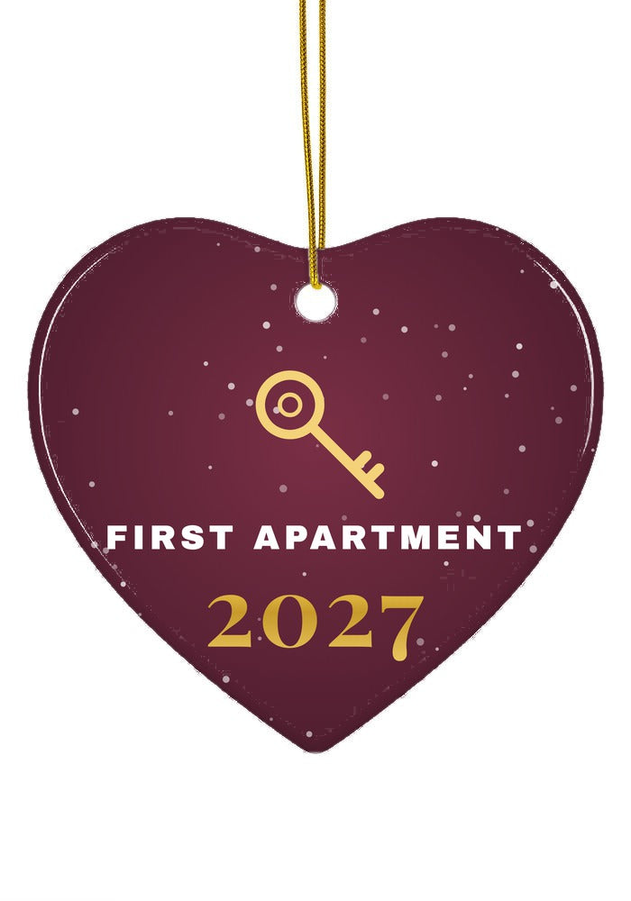 First Apartment ornament, heart shape