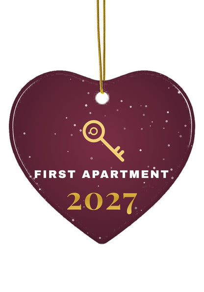 First Apartment ornament, heart shape