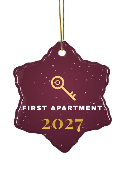 First Apartment ornament, snowflake shape