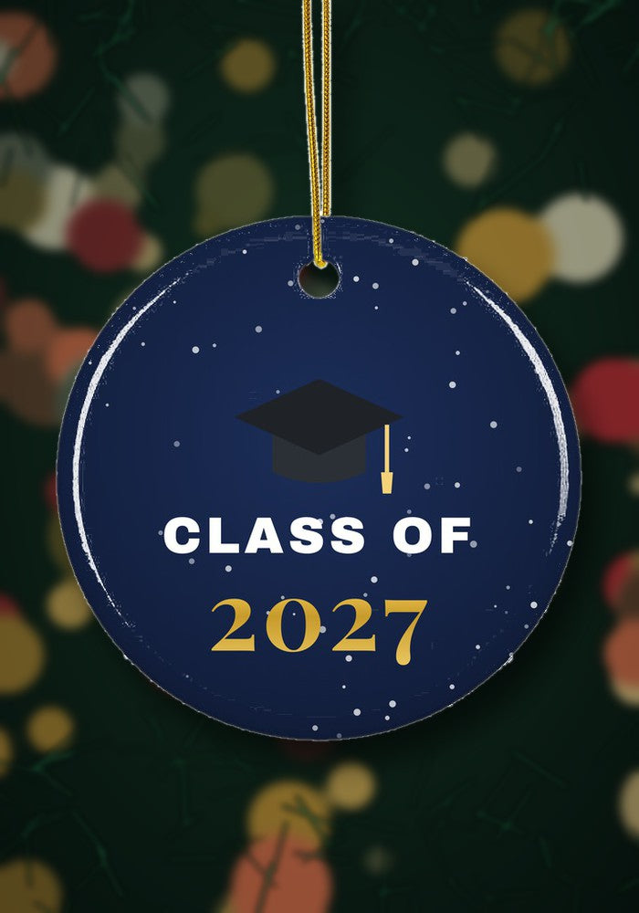 Milestone Christmas ornament hanging on a Christmas tree