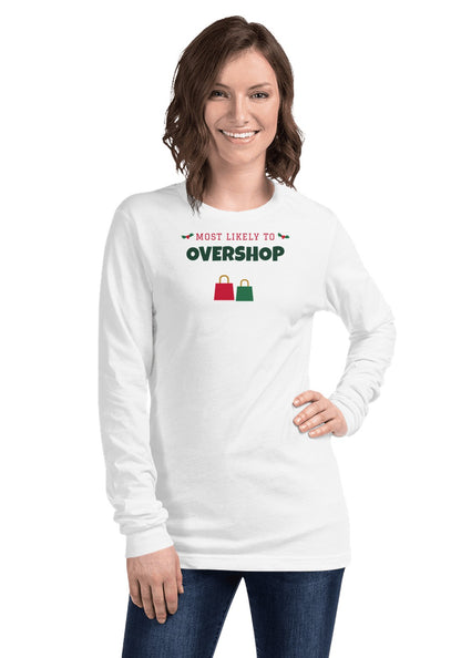 Overshop long sleeve pajama tee in White