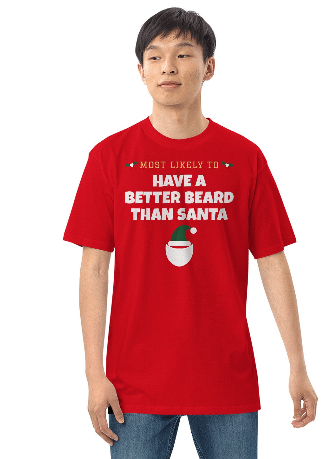 Have a Better Beard Than Santa t-shirt in Red