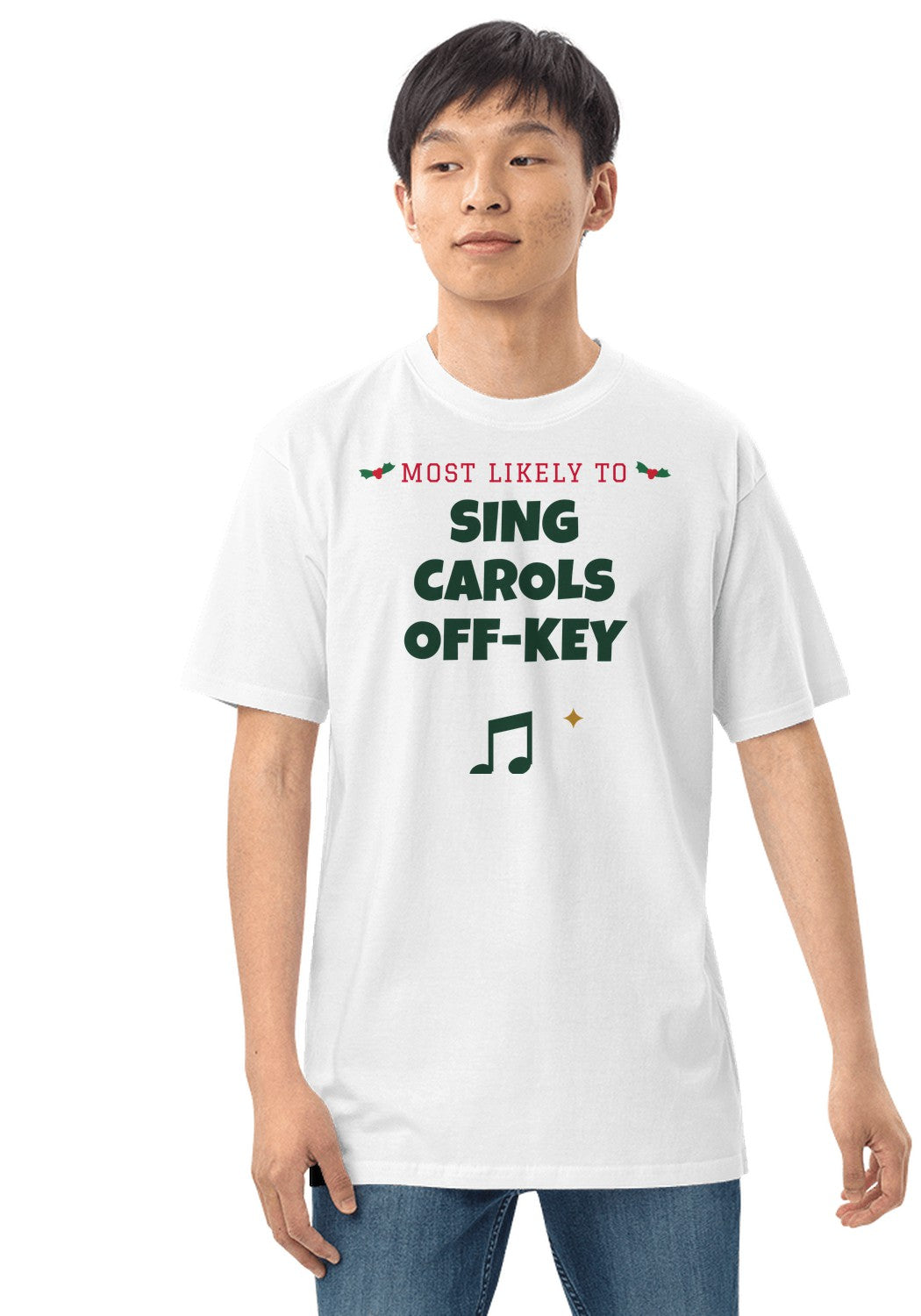 Sing Carols Off-Key t-shirt in White