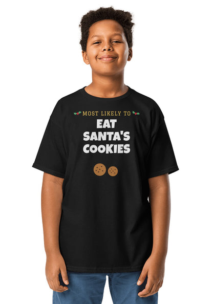 Eat Santa's Cookies t-shirt in Black