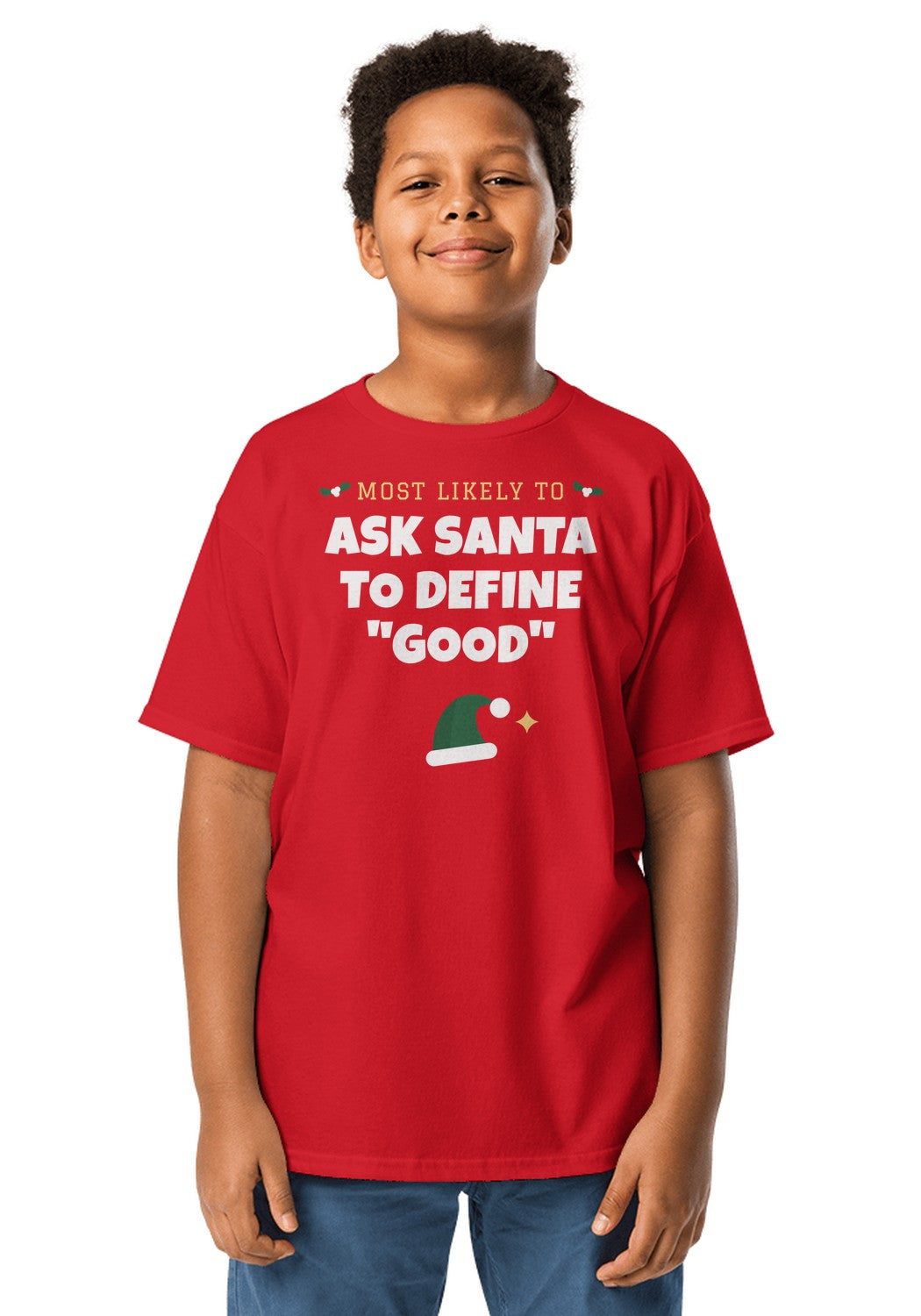 Ask Santa to Define "Good" t-shirt in Red