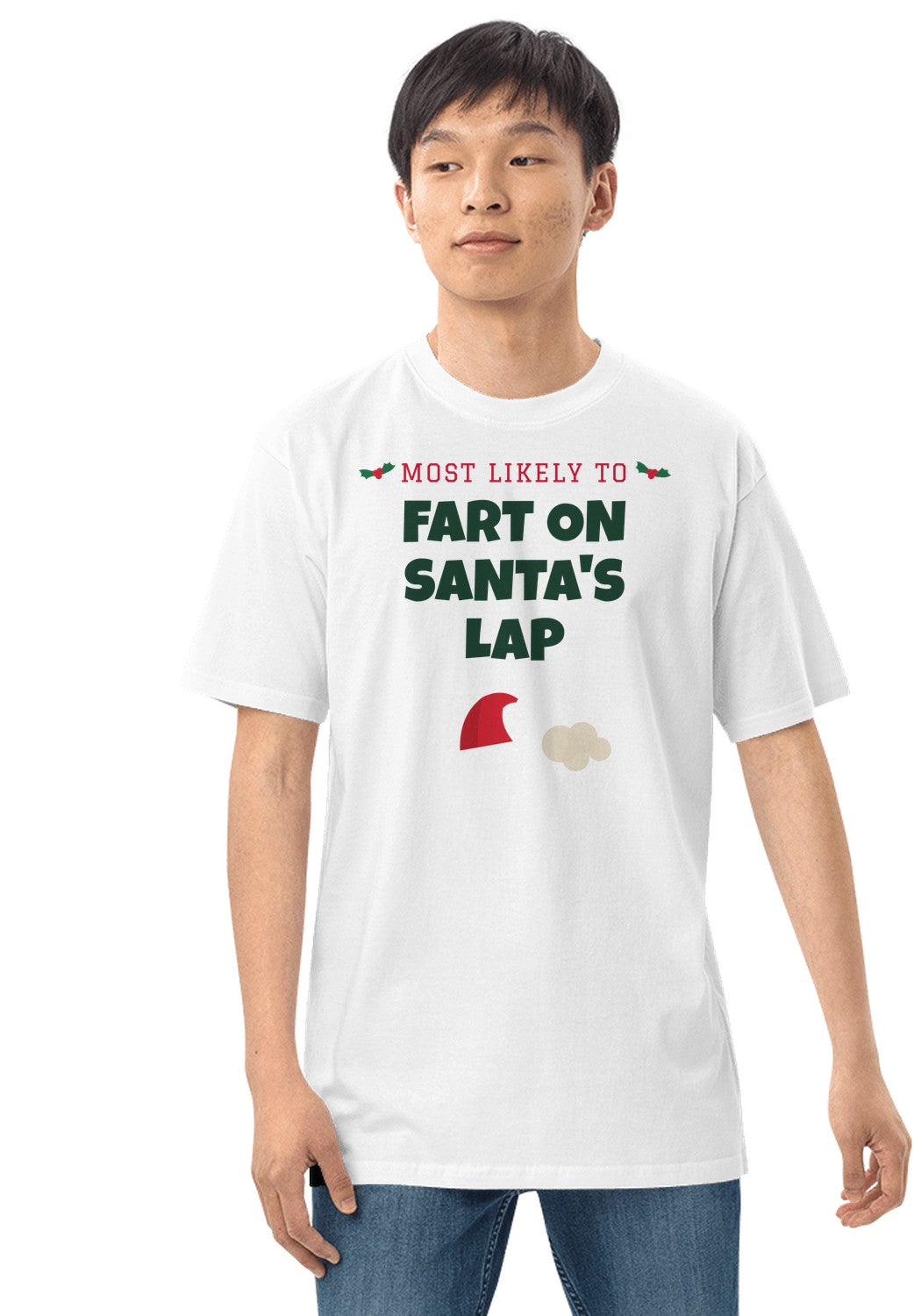 Fart on Santa's Lap t-shirt in White