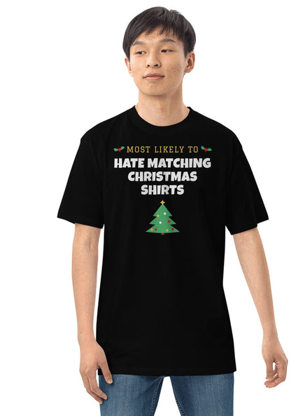 Hate Matching Christmas Shirts t-shirt in Black