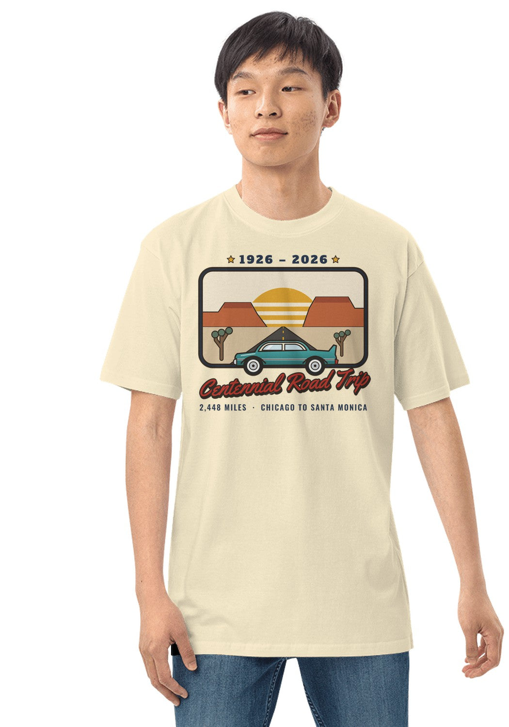 Centennial Road Trip t-shirt in Natural