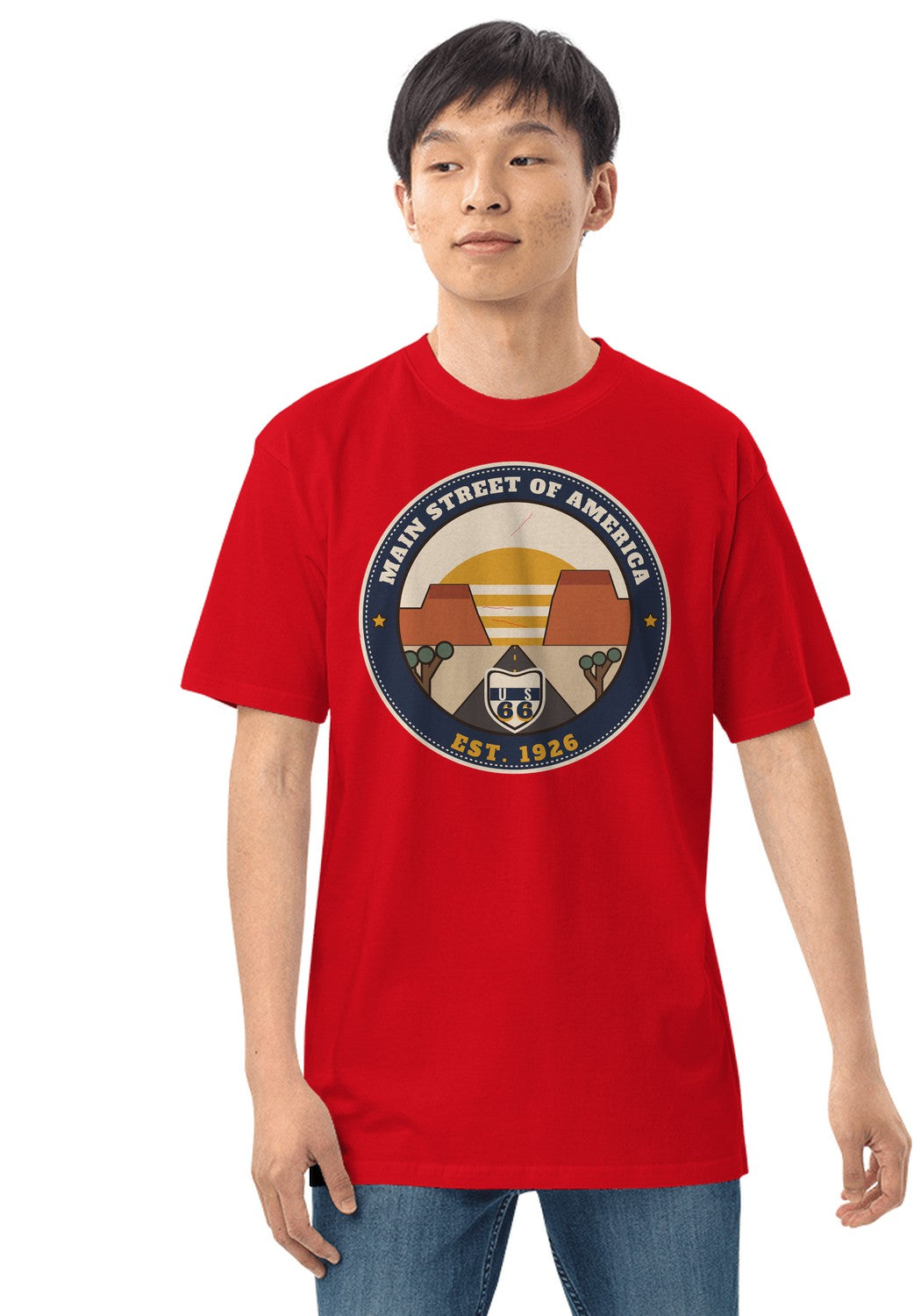 Main Street of America t-shirt in Red