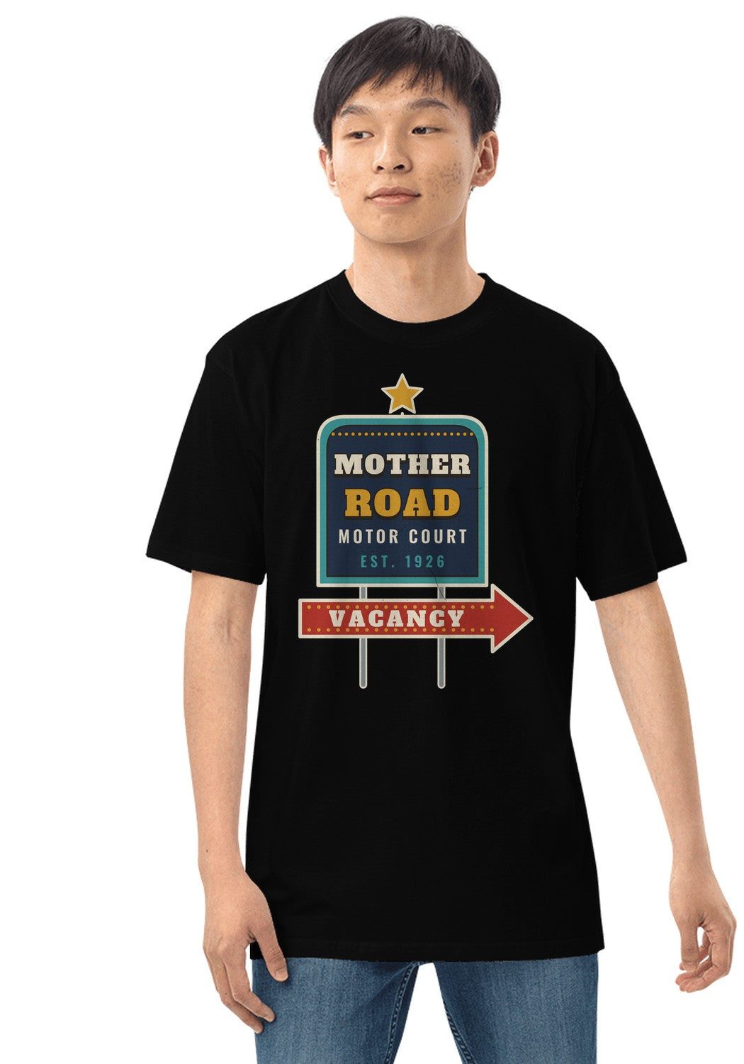 Mother Road Motor Court t-shirt in Black