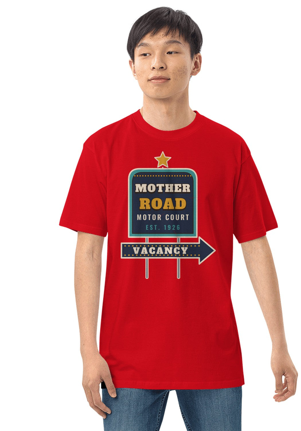 Mother Road Motor Court t-shirt in Red