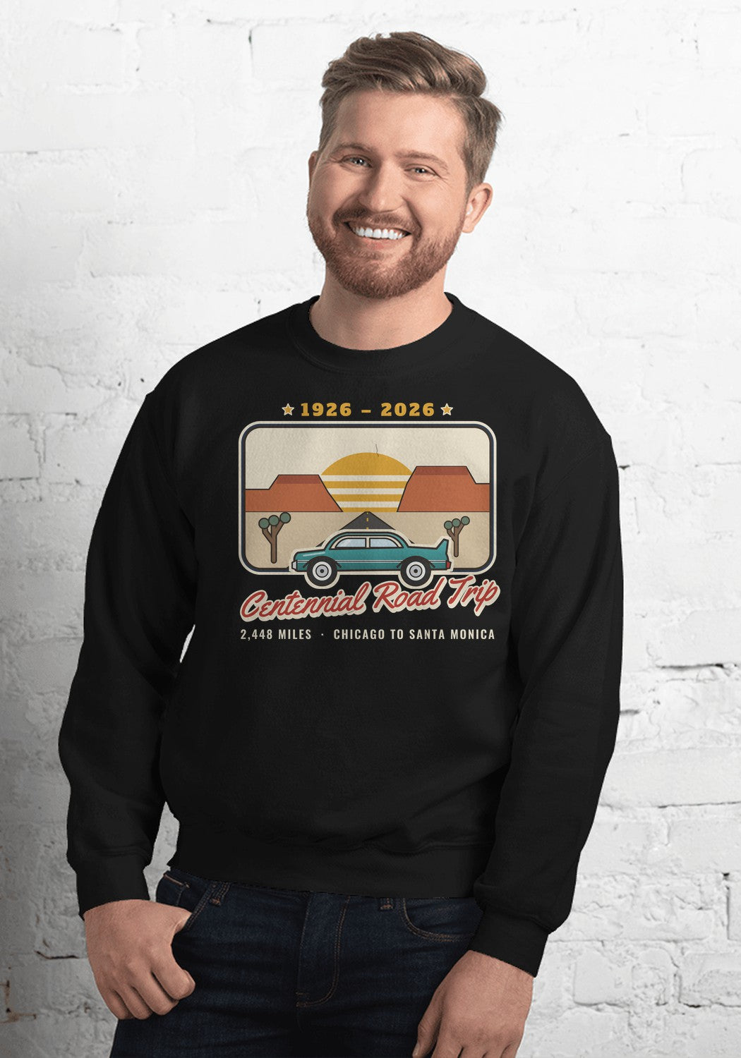 Centennial Road Trip sweatshirt in Black