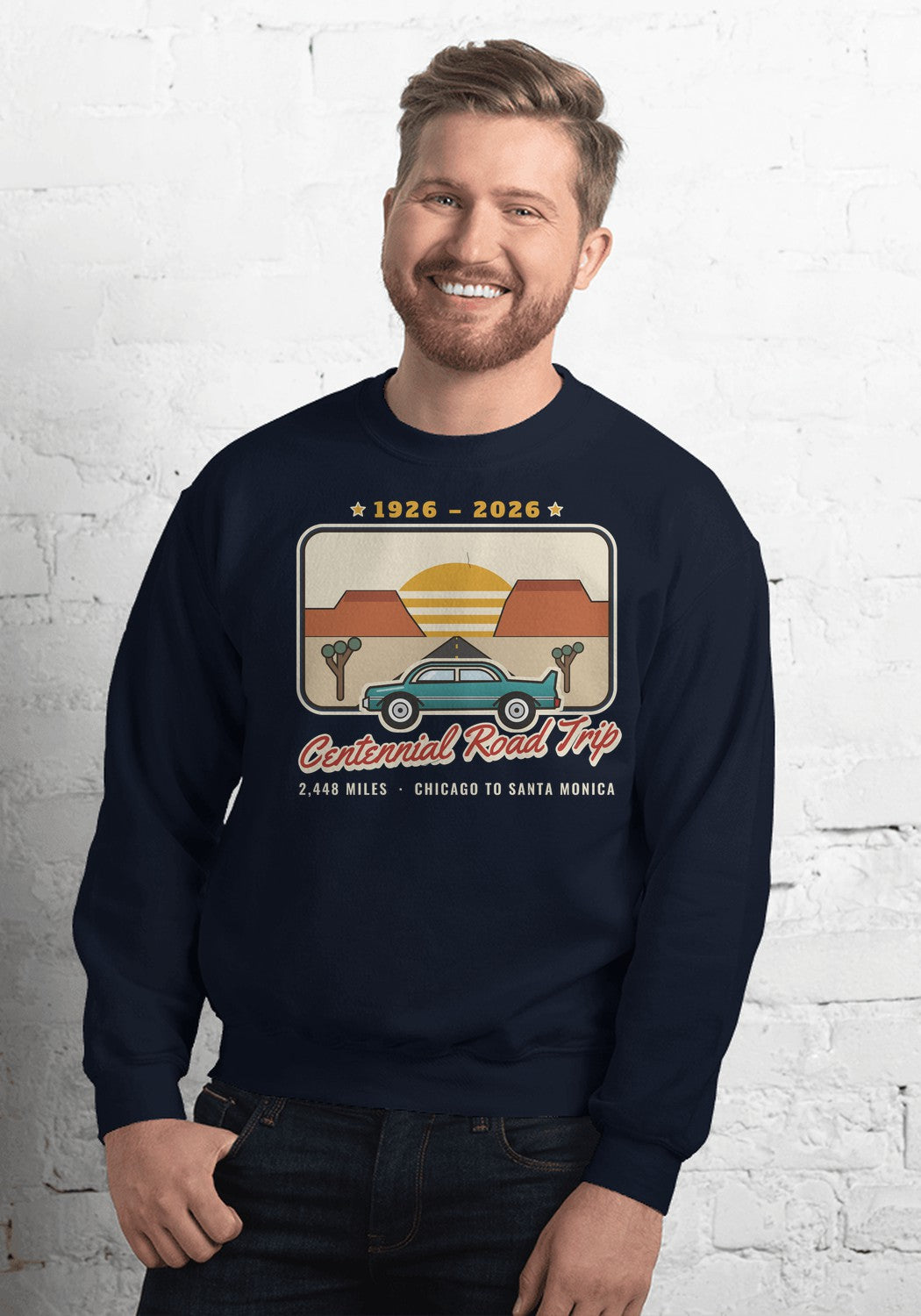 Centennial Road Trip sweatshirt in Navy