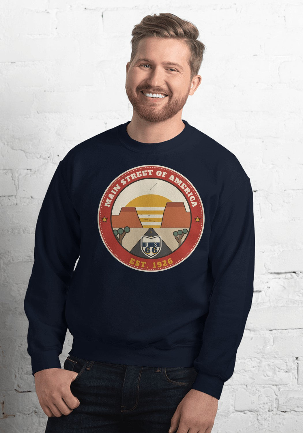 Main Street of America sweatshirt in Navy