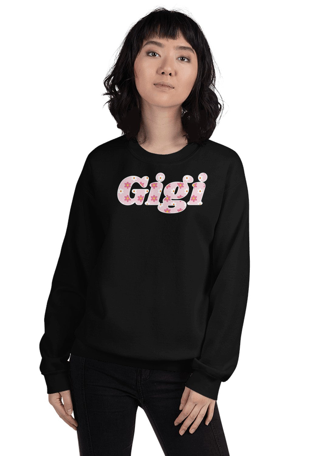 Floral Gigi sweatshirt in Black