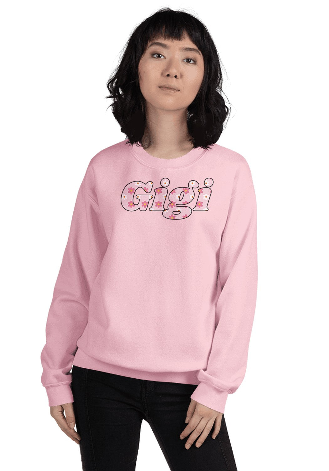 Floral Gigi sweatshirt in Light Pink