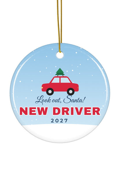 New Driver Christmas ornament, 2027, circle shape