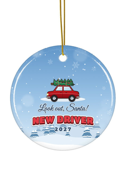New Driver Christmas ornament, 2027, circle shape
