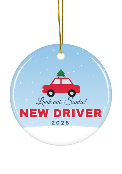 New Driver Christmas ornament, 2026, circle shape